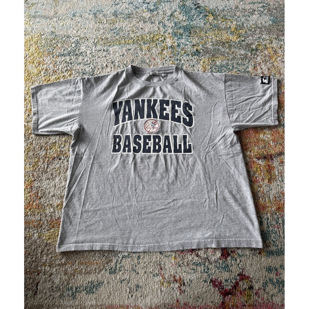 Vintage 1997 Starter New York Yankees Baseball T-Shirt Grey Size XL Made in USA
